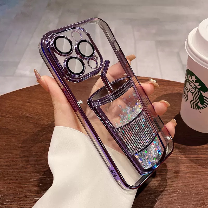 Ốp Điện Thoại iPhone 12 13 14 Pro max case ốp lưng điện thoại iphone 14 13 12 promax Mềm Trong Suốt Chống Sốc Phối Kim Tuyến Nước Cho iP 12 13 14 Pro max 14 plus