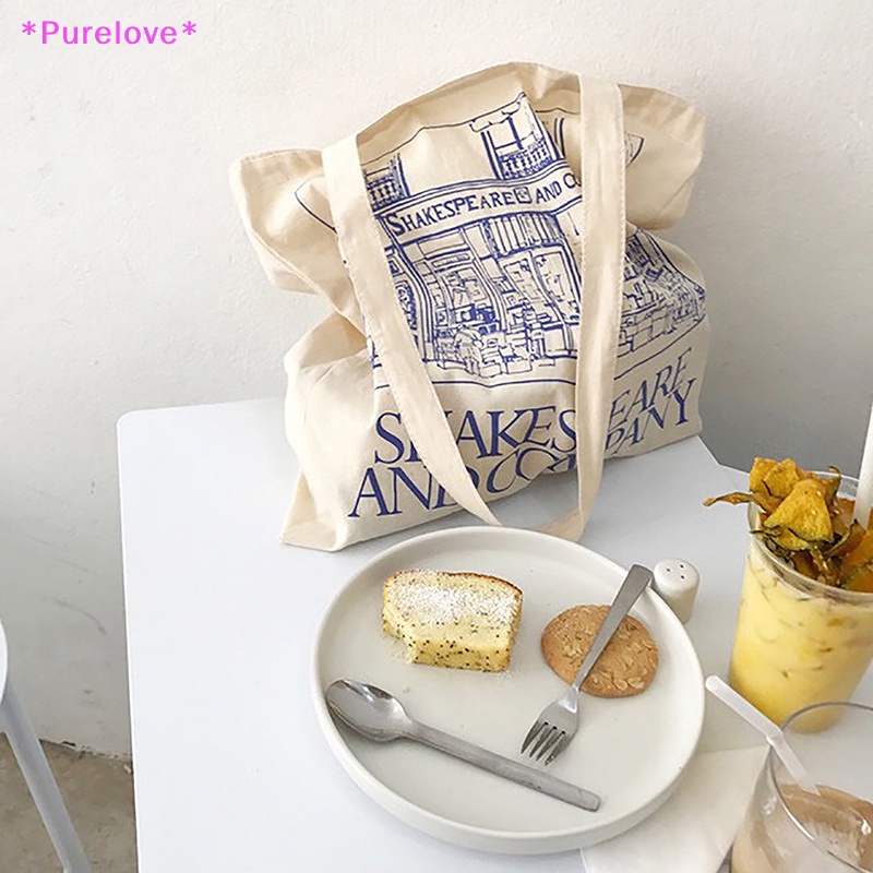 Túi Xách Vải Cotton In Họa Tiết Xinh Xắn Cho Nữ Mới