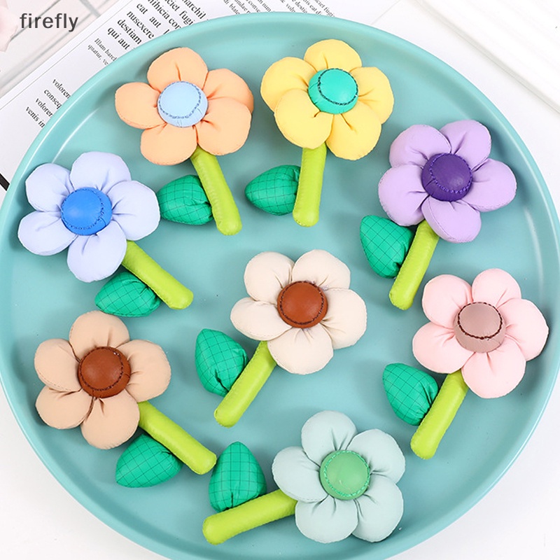 [firefly] Ghim Cài Áo Bằng Cotton Họa Tiết Hoa Macaron Nhiều Màu Sắc Dễ Thương Và Giày Túi Xách Thời Trang