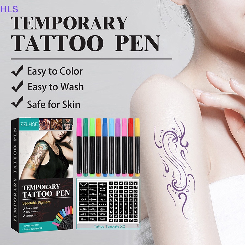 Bút Đánh Dấu Hình Xăm Tạm Thời Nhiều Màu Tùy Chọn