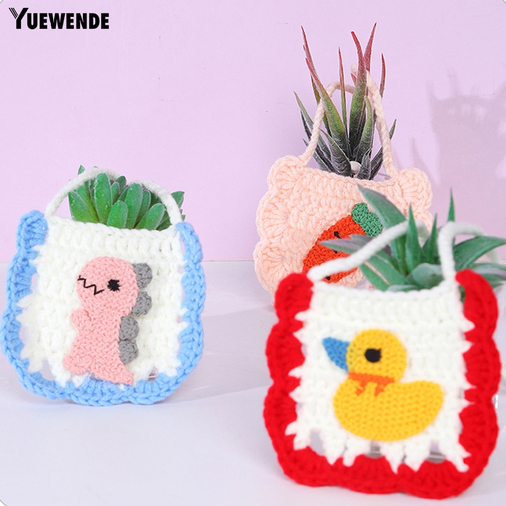 Yq.e Yếm Đan Len Không Phai Họa Tiết Hoạt Hình Vịt Vàng / Khủng Long / Cà Rốt Cho Thú Cưng Tại Nhà