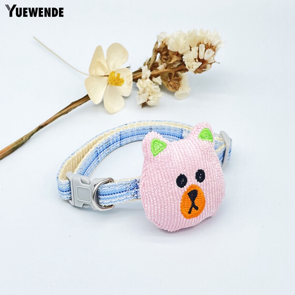 Vòng Cổ Bằng Vải Thoát Hiểm Họa Tiết Gấu Hoạt Hình Dễ Thương Cho Thú Cưng