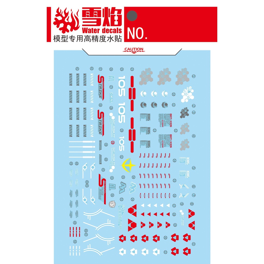 Xueyan mg 100 build strike decal trượt nước huỳnh quang