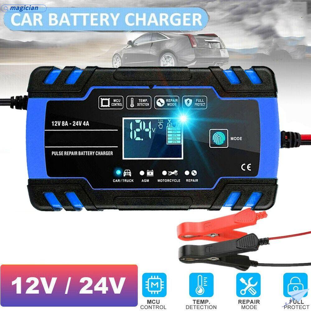 Thiết Bị Sạc Pin AGM / GEL Tự Động Thông Minh Màn Hình LCD Kỹ Thuật Số Cho Xe Hơi