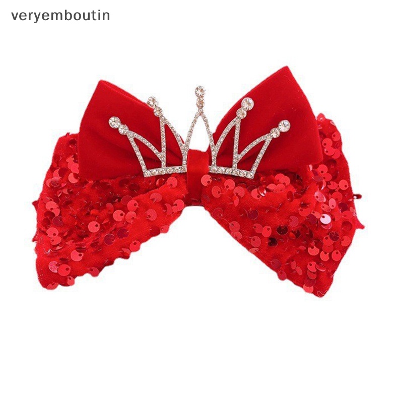 Kẹp Tóc Nơ Tua Rua Màu Đỏ Mừng Năm Mới Cho Bé Gái