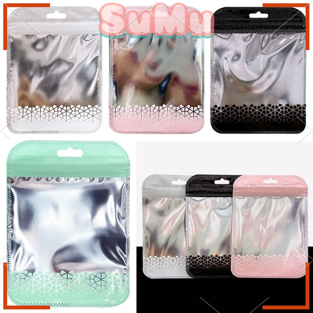 SUMU Túi Zip Tự Dính Có Lỗ Treo Trưng Bày Trang Sức Có Thể Tái Sử Dụng