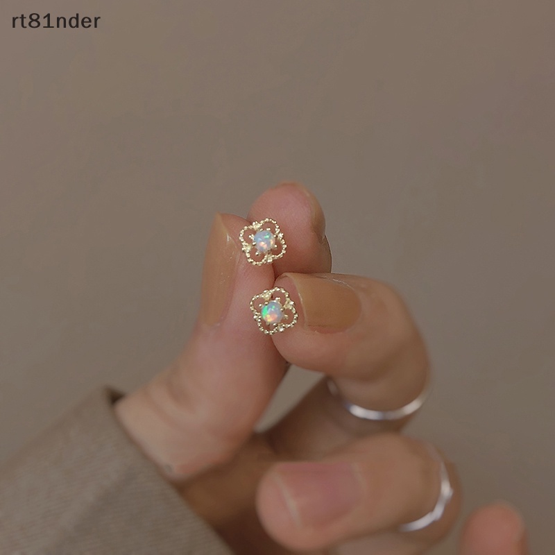 Khuyên Tai Dạng Hạt n Hình Hoa rt mini Đính Đá Mặt Trăng Thiết Kế Rỗng Tối Giản Cho Nữ