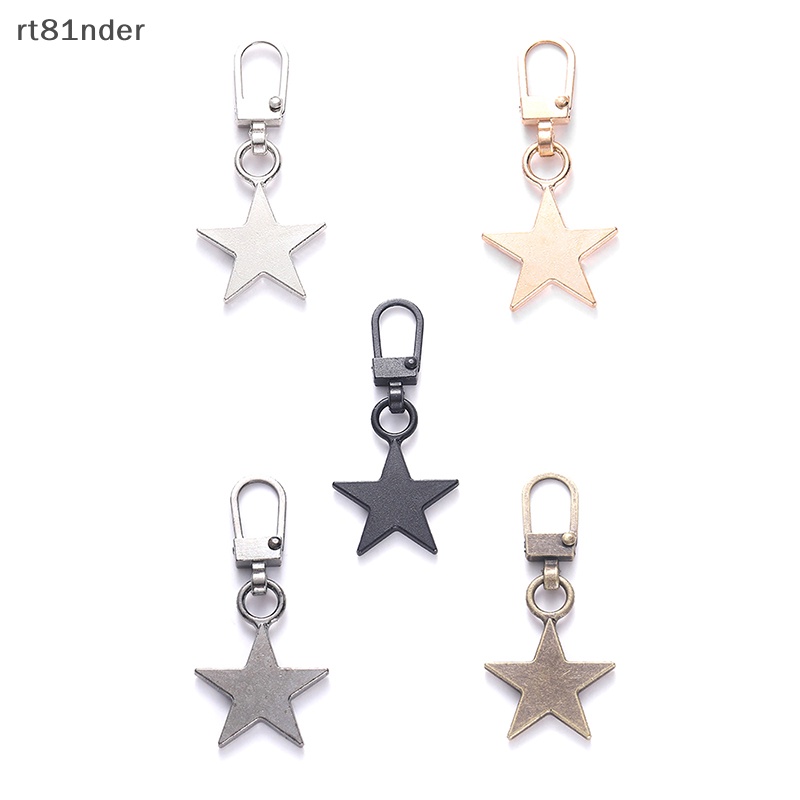 Rt Bộ 5 Dụng Cụ Khóa Kéo Hình Ngôi Sao Bằng Kim Loại Có Thể Tháo Rời Dùng Sửa Chữa Khóa Kéo / Ba Lô / Áo Khoác
