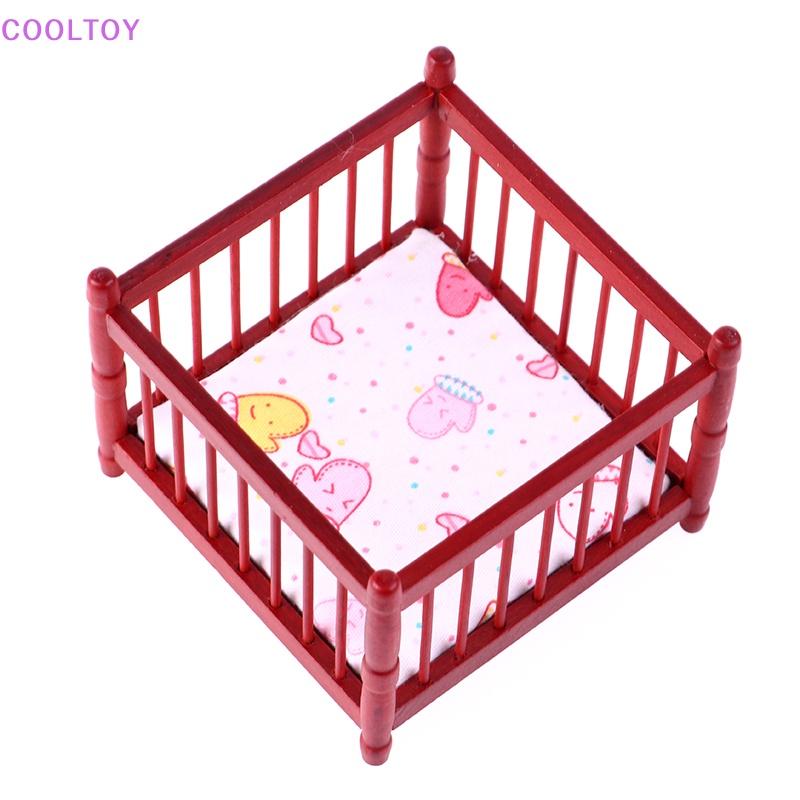 Mô Hình Nôi Em Bé Trang Trí Nhà Búp Bê Tỉ Lệ 1: 12