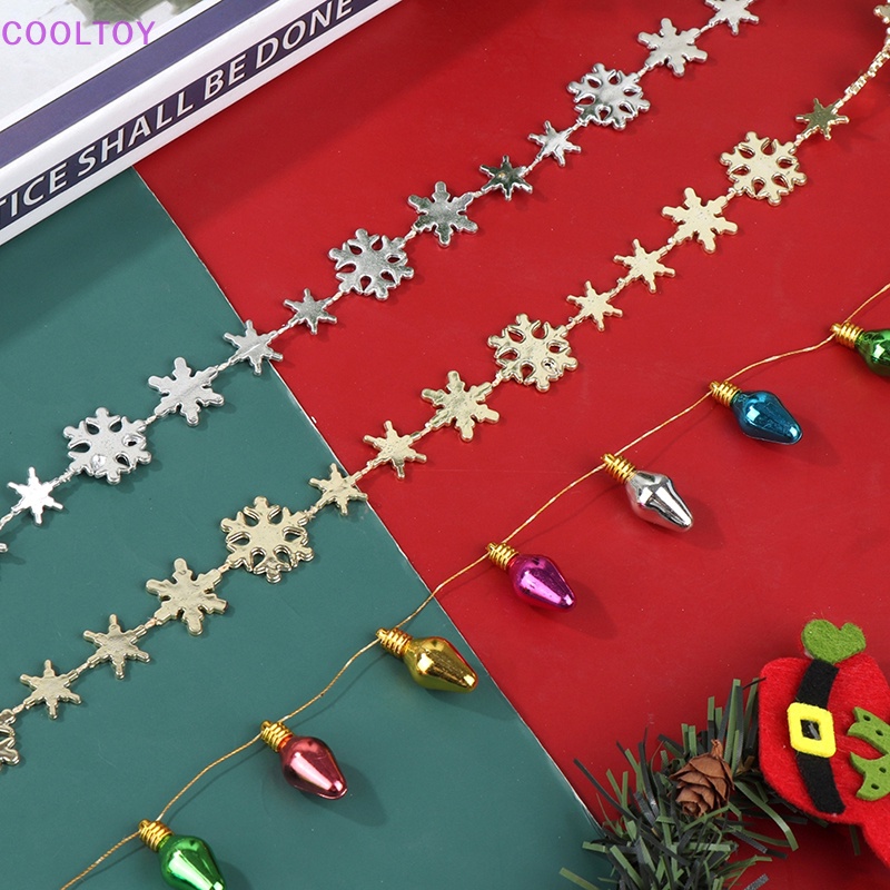 Cooltoy Dây Đèn Led Hình Bông Tuyết Mini 1M Trang Trí Giáng Sinh