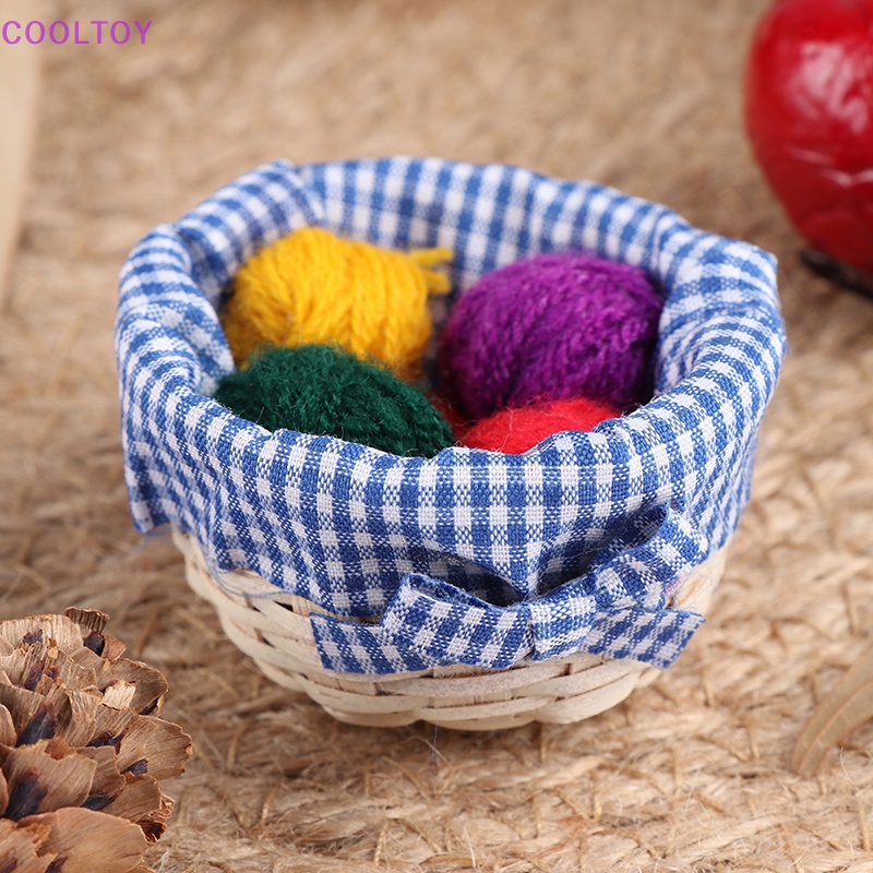 Cooltoy Giỏ Vải Len mini Đựng Đồ Chơi Búp Bê Tỉ Lệ 1: 12