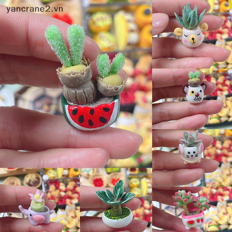 1 Đồ trang trí Chậu Cây Mini 1: 12 Trang Trí Nhà Búp Bê / Tiểu Cảnh / Nhà Búp Bê {yancrane2.vn}