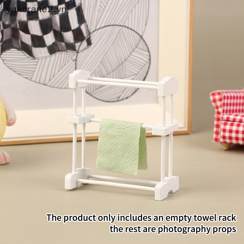 Giá Treo Khăn Lau Tay Màu Trắng Trang Trí Nhà Búp Bê 1: 12 {yancrane2.vn}