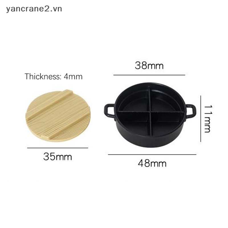 Mô Hình Nồi Lẩu Mini Bằng Kim Loại Với Nắp Resin Gỗ Trang Trí Nhà Búp Bê 1 / 12 yancrane2.vn