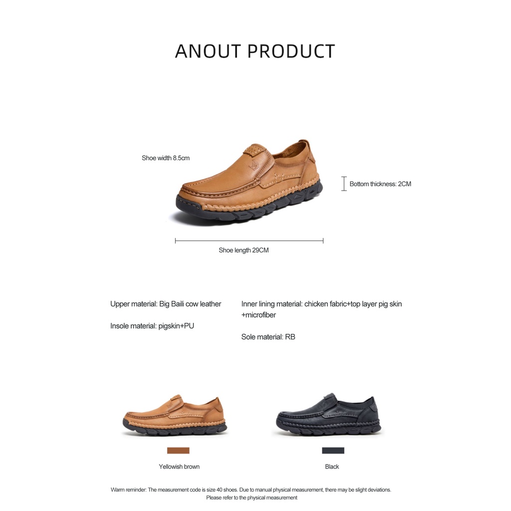 Giày Lười Da Thật Thoáng Khí Chống Trượt Thời Trang Cho Nam