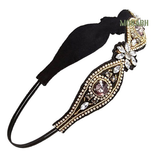 [Mokabh] Băng Đô Co Giãn Đính Hạt Đá Đẹp Mắt Dành Cho Cô Dâu Đám Cưới