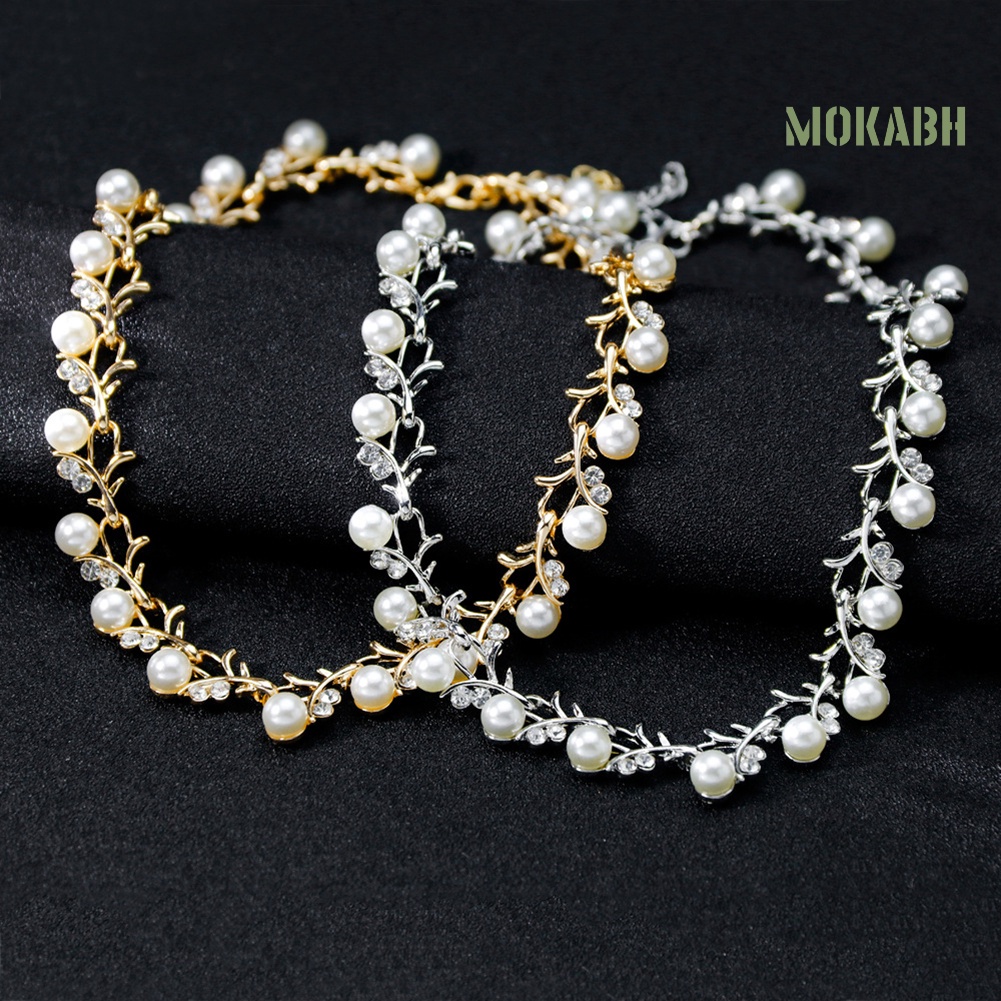 Bộ Trang Sức Đính Ngọc Trai Nhân Tạo Thời Trang Dành Cho Nữ