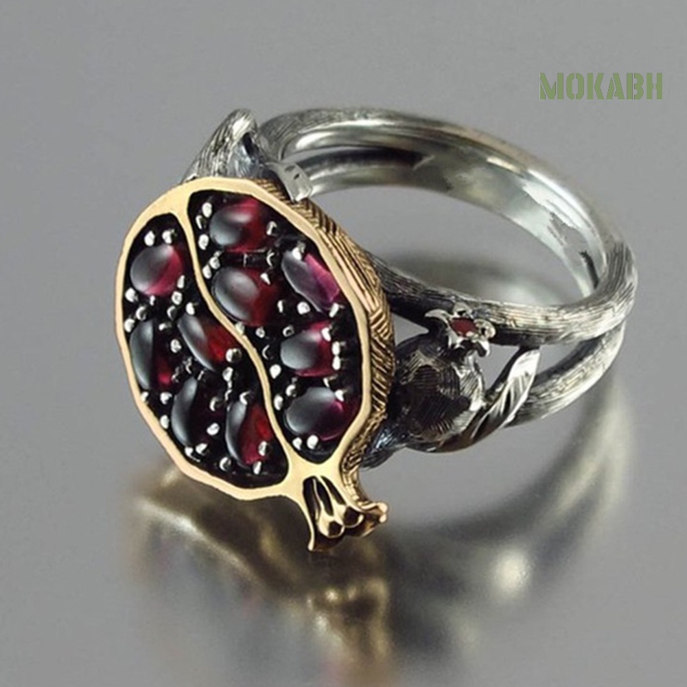 Nhẫn Đính Hôn Giả Mây Đính Đá Quý Nhân Tạo Cổ Điển Cho Nữ