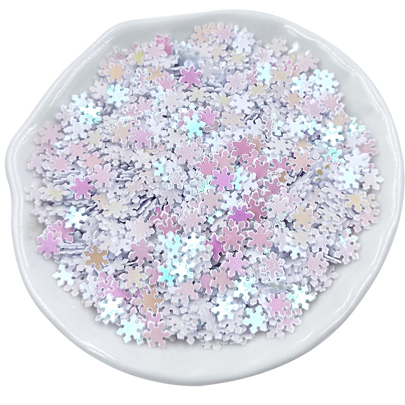 Túi 2000 Miếng Dán Hình Bông Tuyết Bằng PVC 12g Dùng Trang Trí DIY