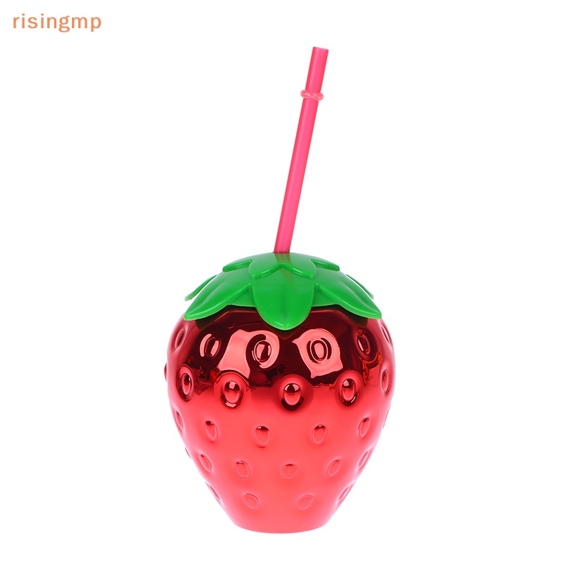 1 Cốc Uống Nước Hawaii Họa Tiết Dâu Tây Kèm Ống Hút Dung Tích 600ML Trang Trí Tiệc Mùa Hè