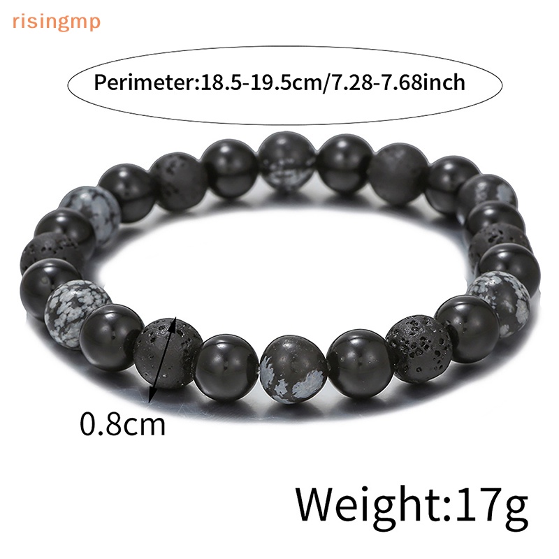 Vòng Tay Chuỗi Hạt Đá Núi Lửa Tự Nhiên 8mm 10mm Dành Cho Cặp Đôi