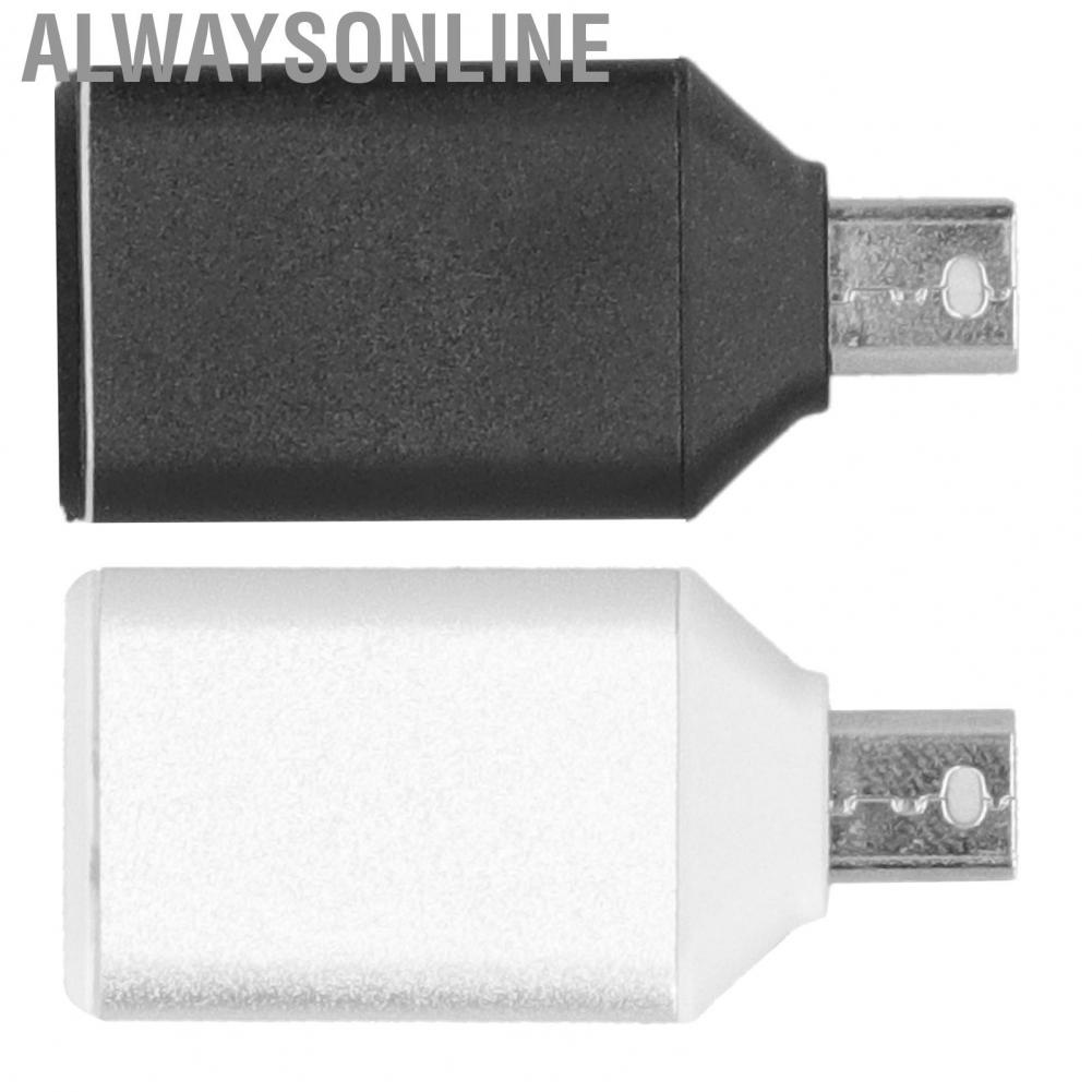 Alwaysonline Mini DP To HD Multimedia Interface Adapter 1920x1080 Converter For