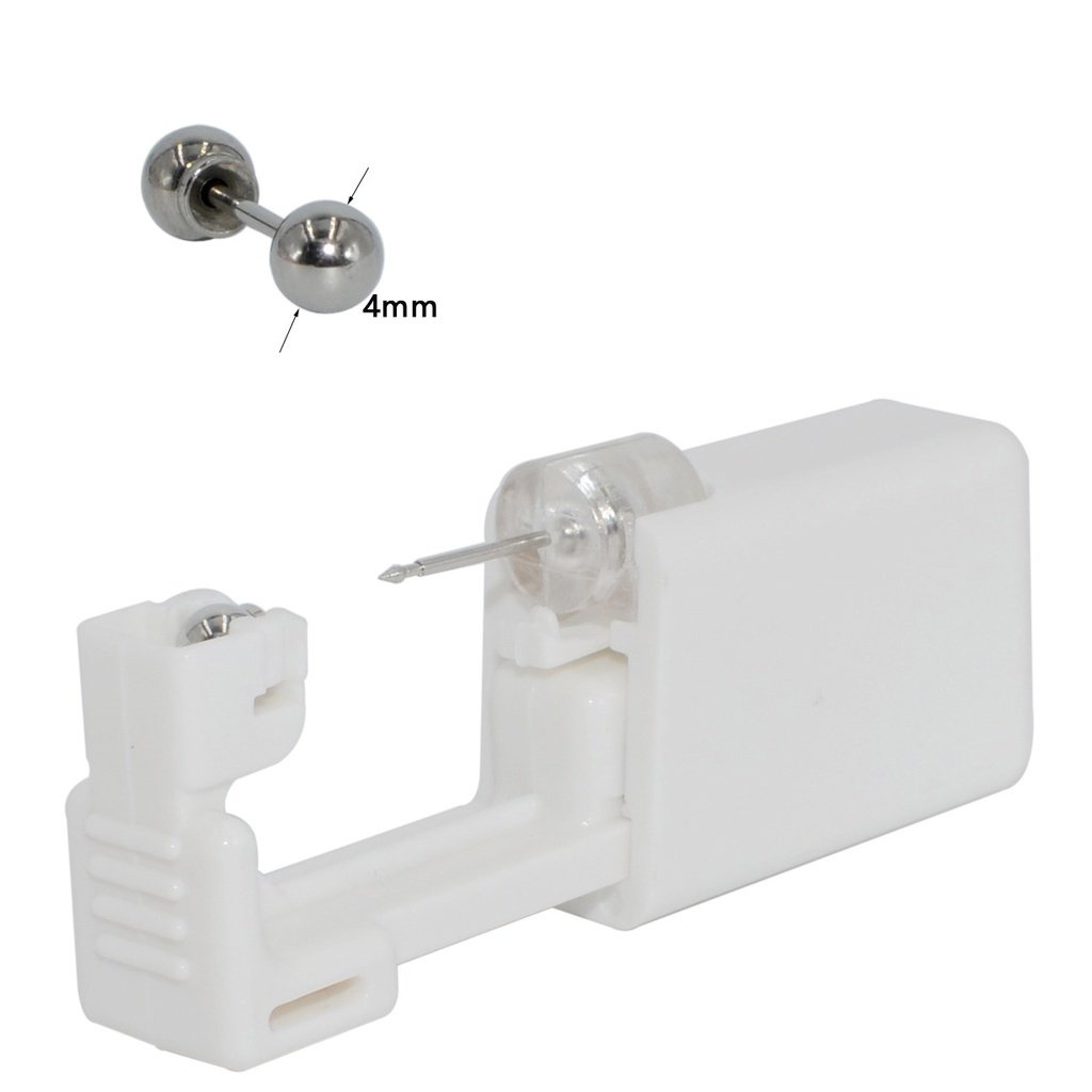 Set 2 Dụng Cụ Xỏ Khuyên Tai Sử Dụng Một Lần Bằng Thép Không Gỉ 316L