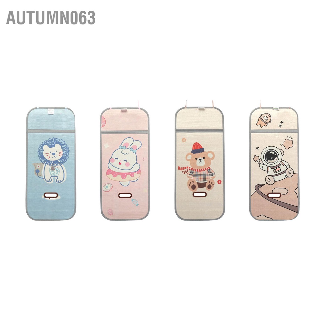 Autumn063 Xe Đẩy Cooler Pad Họa Tiết Dễ Thương Làm Mát Thảm Tre Đa Năng Thoáng Khí Miếng Lót Ghế