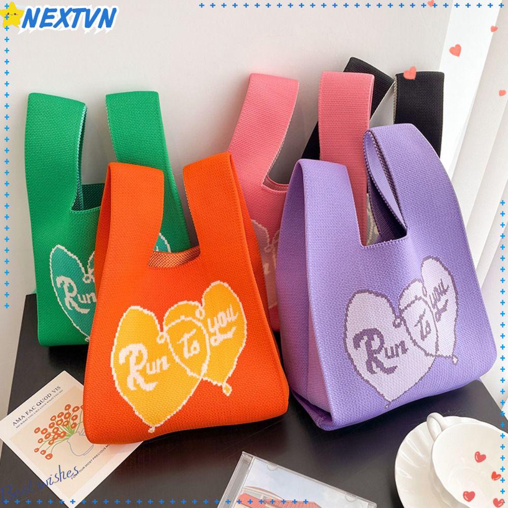 Túi Xách Mua Sắm Đeo Vai / Xách Tay Đan Len Có Thể Tái Sử