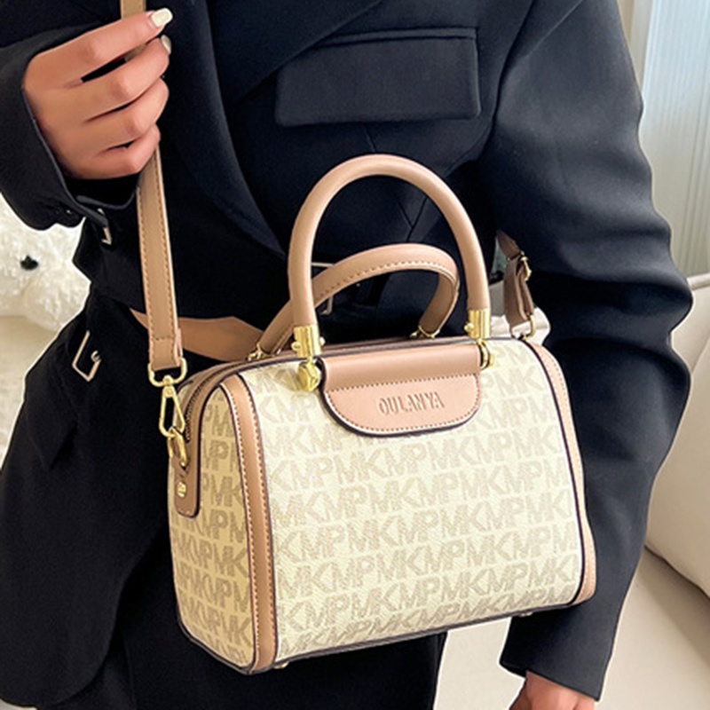 Túi Xách Boston Dạng Gối In Họa Tiết Cổ Điển Hợp Thời Trang Cho Nữ