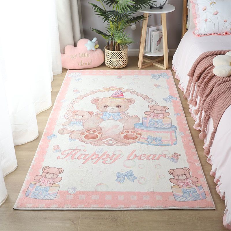 Thảm Trải Sàn Họa Tiết Gấu Hoạt Hình Phong Cách Lolita