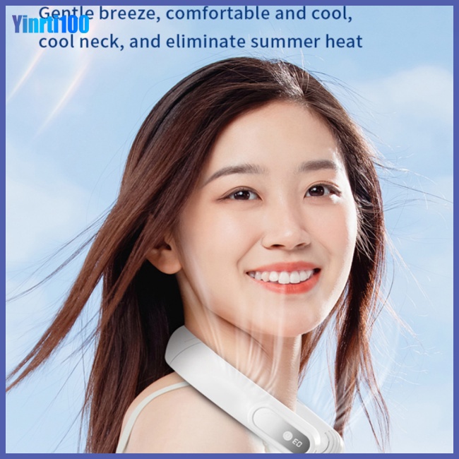Quạt Nhỏ Đeo Cổ Yinrti T18 Không Cánh 3 Mức Độ Không Ồn Có Thể Điều Chỉnh Và Sạc Lại