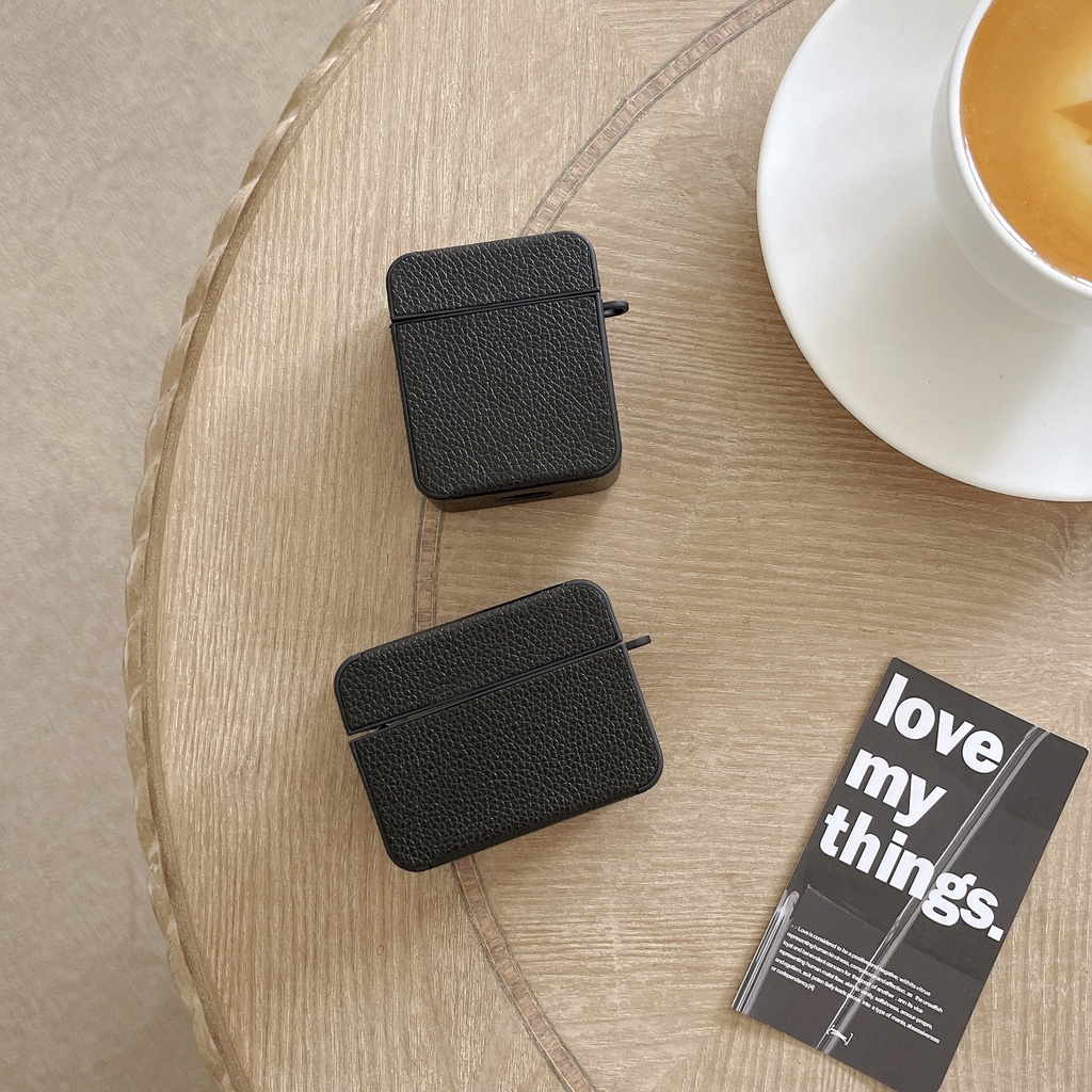 Ốp Điện Thoại Da PU Mềm Màu Trơn Chống Sốc Cho AirPods 1 2 3 pro2 2022