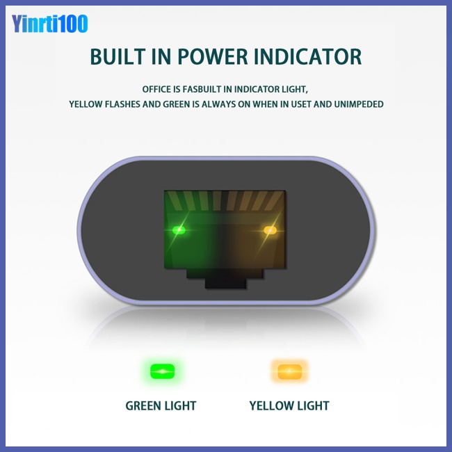 Dây Cáp Chuyển Đổi Cổng Mạng Yinrti Type-C Sang Rj45 100mbps Usb C Chuyên Dụng Chất Lượng Cao