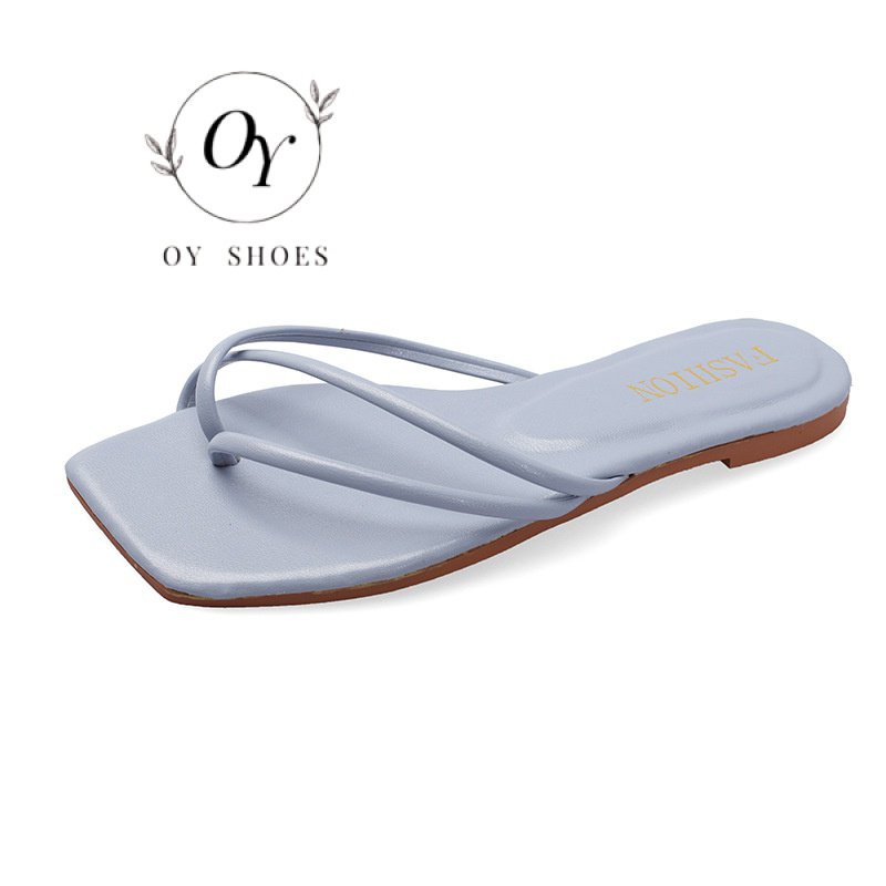 Dép Sandal Đế Bằng Mũi Vuông Phong Cách Hàn Quốc Thời Trang Mùa Hè 2023 Cho Nữ