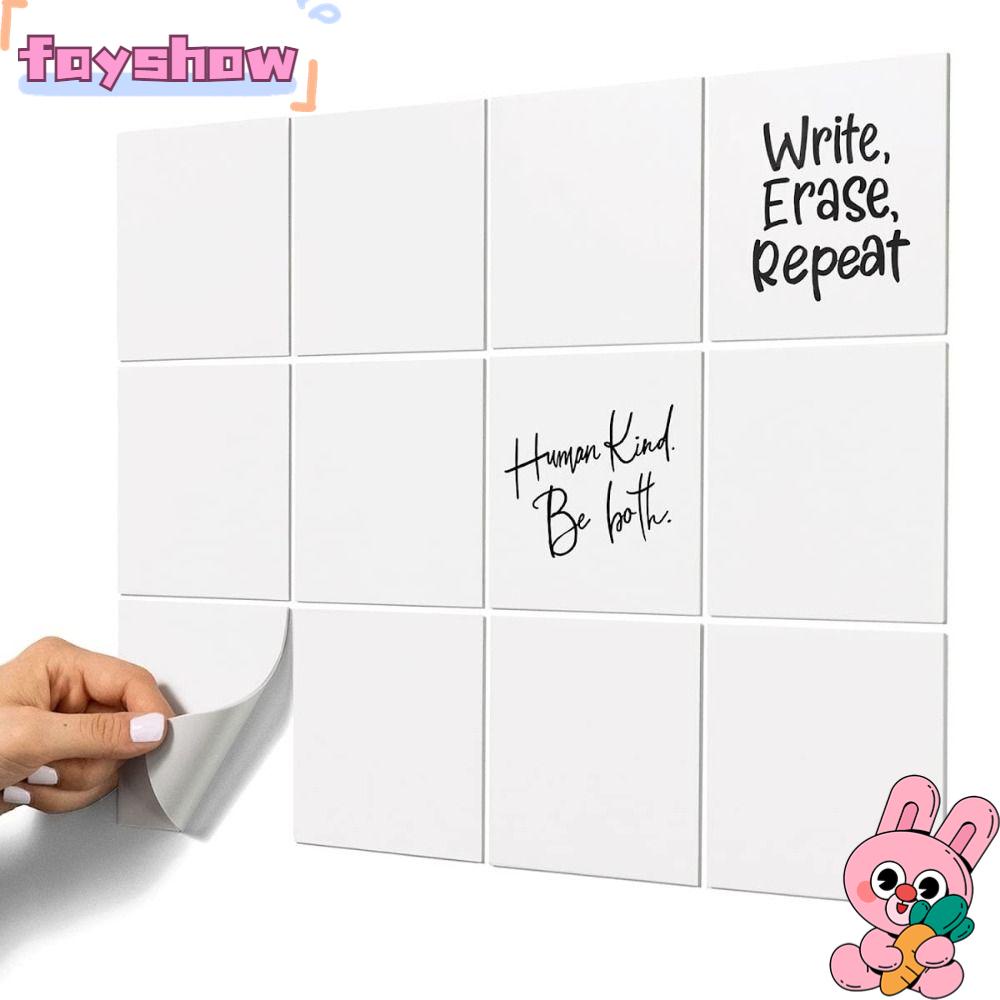 Set 12 Tấm Bảng Trắng Ghi Chú Có Thể Tái Sử Dụng Tiện Lợi