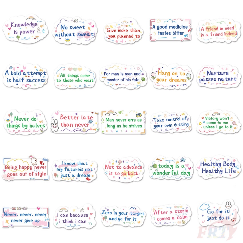 ❉ Sticker Dán Trang Trí Series 01 Vui Nhộn Độc Đáo ❉ Bộ 50 Sticker Chống Thấm Nước Họa Tiết Doodle Hợp Thời Trang