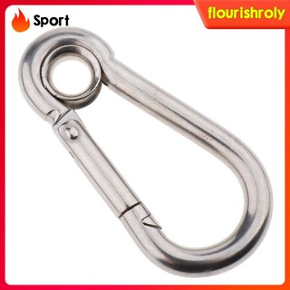 Móc khóa kẹp lò xo bằng thép không gỉ tiện dụng cho cắm trại / leo núi