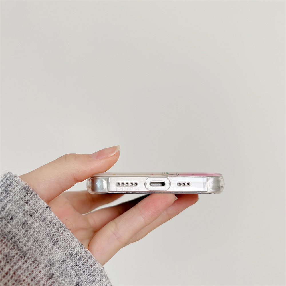 Ốp Điện Thoại TPU Mềm Trong Suốt Chống Rơi Hình Bướm Có Dây Đeo Chéo Cho iPhone 14 13 12 11 Pro Max