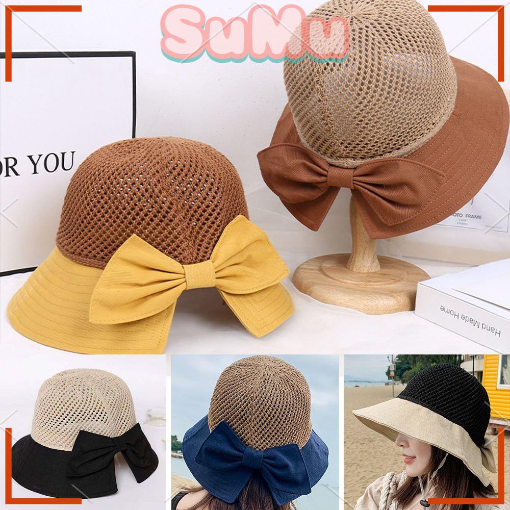 Nón Tai Bèo Đan Cói Phối Lưới Xuyên Thấu Thời Trang Du Lịch Sành Điệu