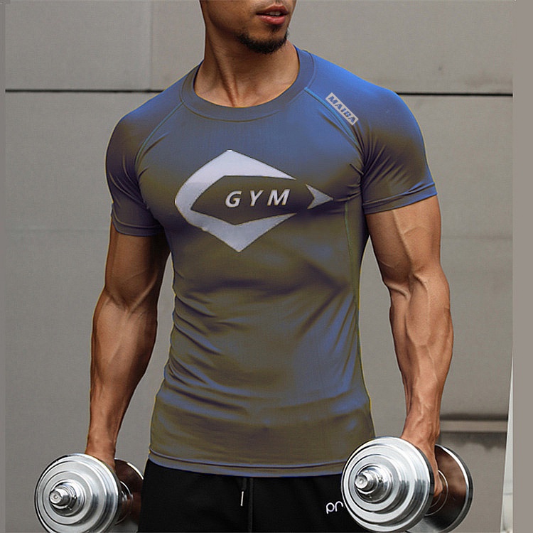 Áo Thun Thể Thao Ngắn Tay Co Giãn Tốt Khô Thoáng Nhanh Thời Trang Cho Nam