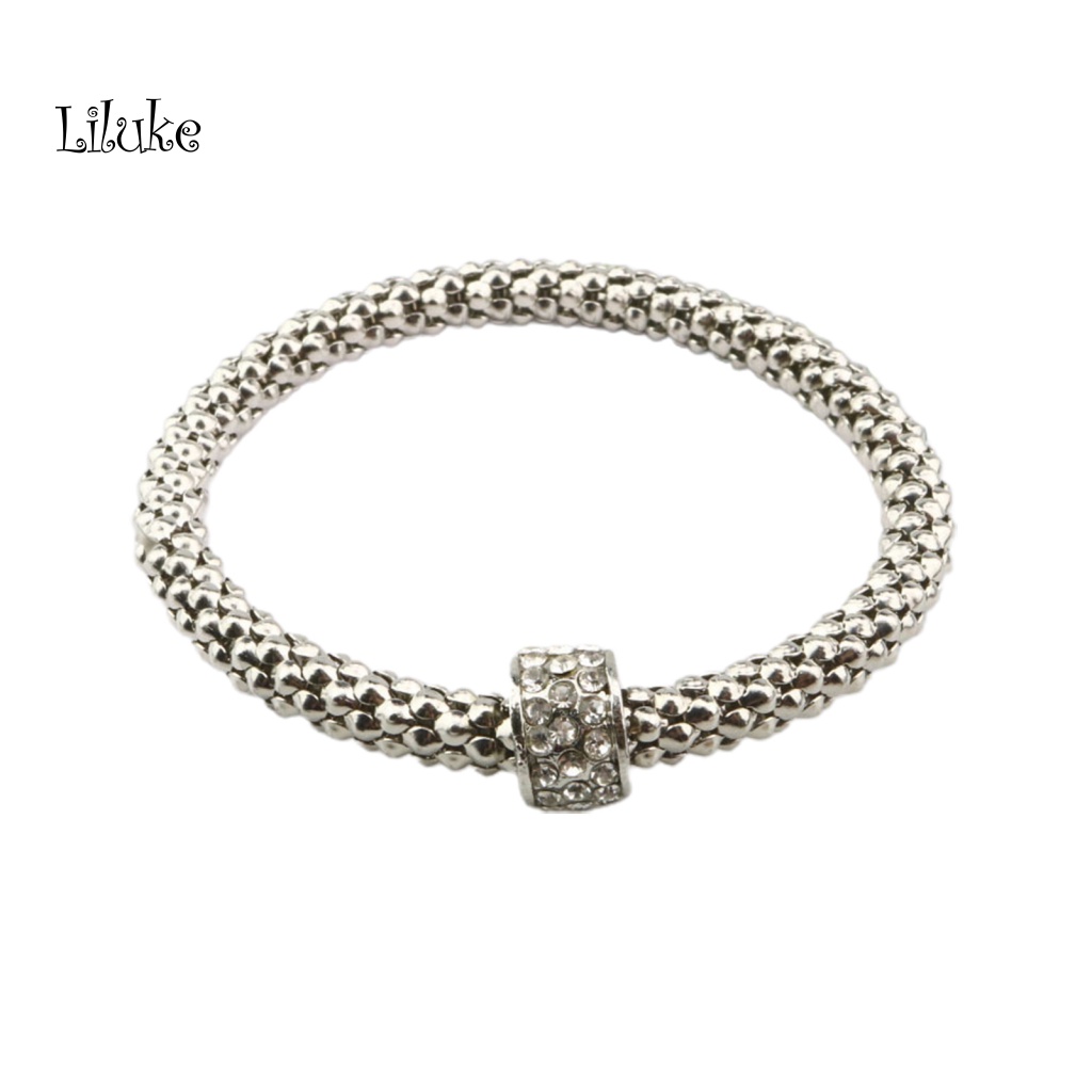 Set 3 Vòng Tay Hợp Kim Đính Đá Thời Trang Cho Nữ