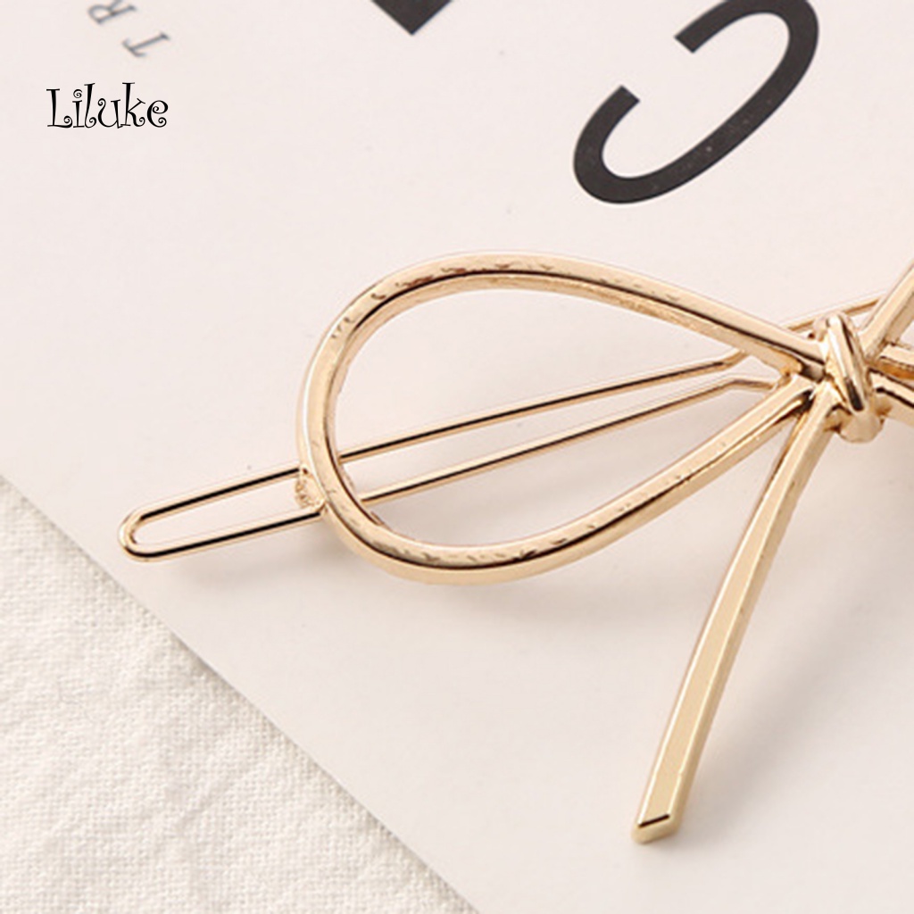 Kẹp Tóc Hợp Kim Hình Nơ Đính Đá Xinh Xắn Cho Nữ