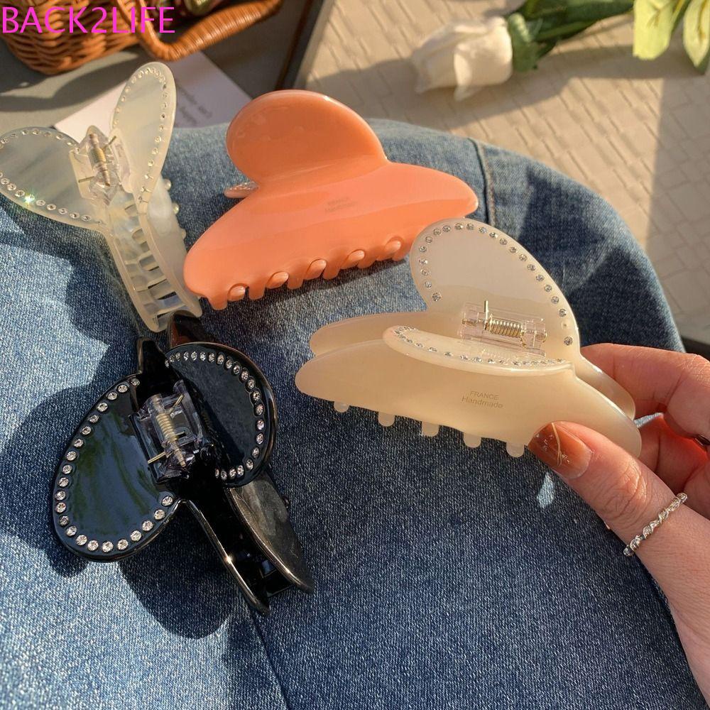 Kẹp Tóc Càng Cua Hình Trái Tim Thời Trang Hàn Quốc Đáng Yêu Dành Cho Bé Gái Back2Lilife|Giá Đỡ Đuôi Ngựa Bằng Nhựa Tiện Dụng