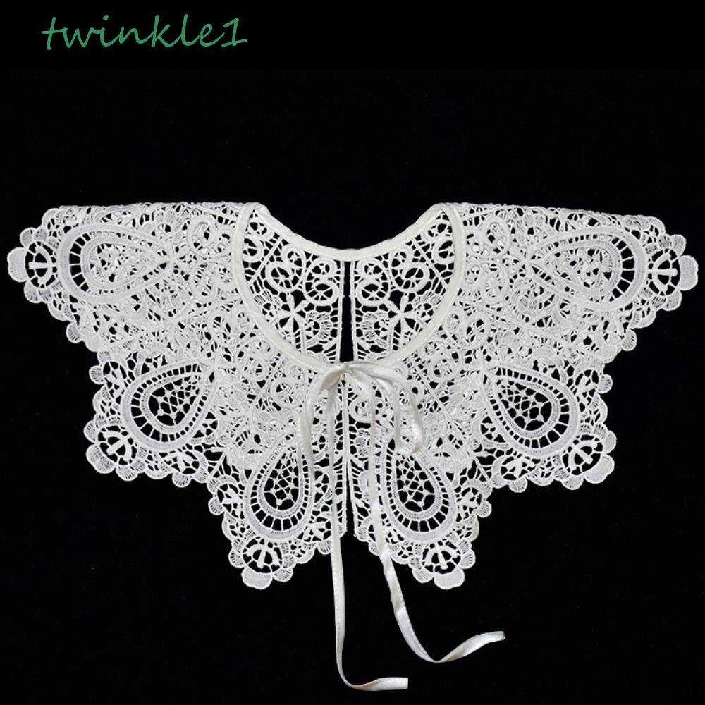 Cổ Áo Giả Ren Mini Họa Tiết Hoa Phong Cách Cổ Điển Hợp Thời Trang Có Thể Tháo Rời Cho Nữ