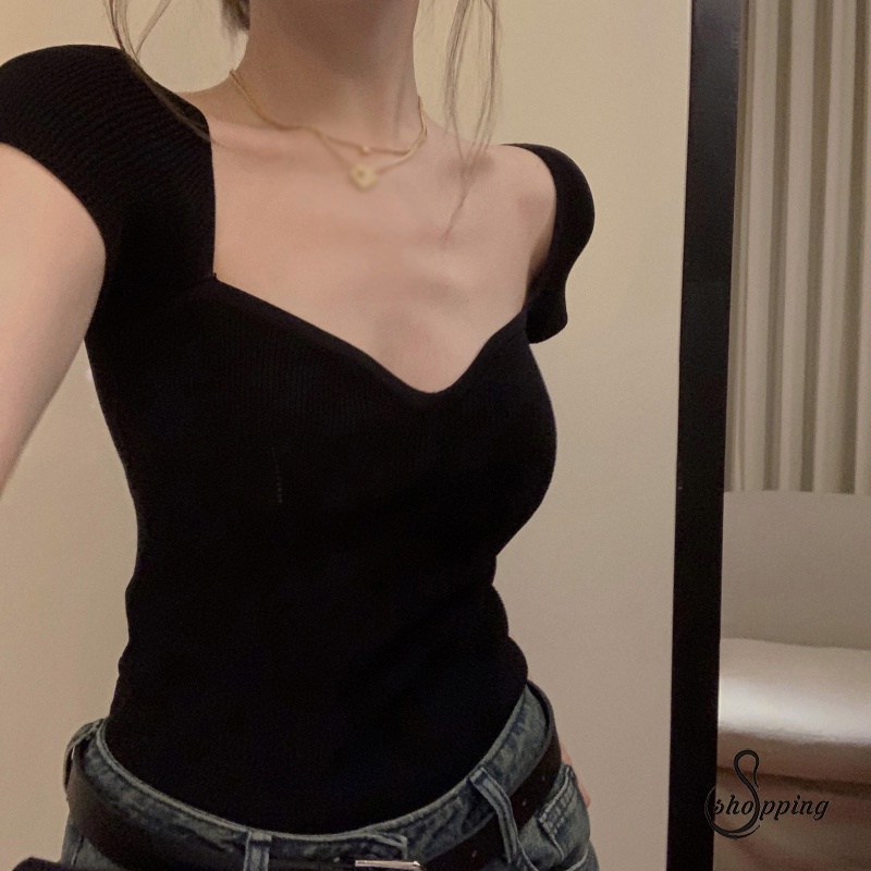 Áo Thun Nữ Tay Ngắn Màu Sắc Thời Trang Mùa Hè Phong Cách Hàn Quốc