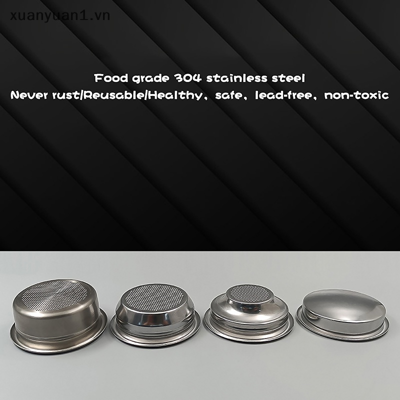 Set 1 / 2 Cốc Lọc Cà Phê Bằng Thép Không Gỉ 304 58mm Tiện Dụng