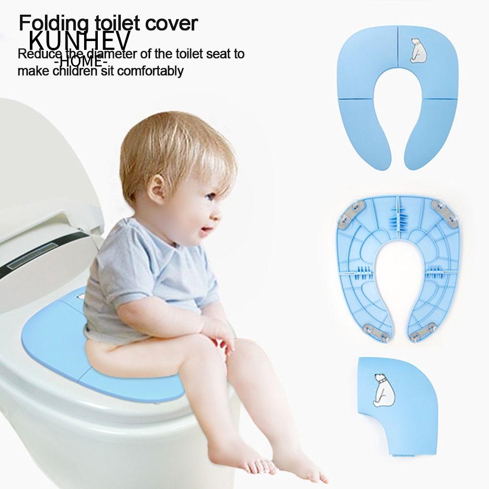 KUNHEV Vỏ Bọc Bệ Ngồi Toilet Gấp Gọn Luyện Tập Đi Vệ Sinh Cho Bé