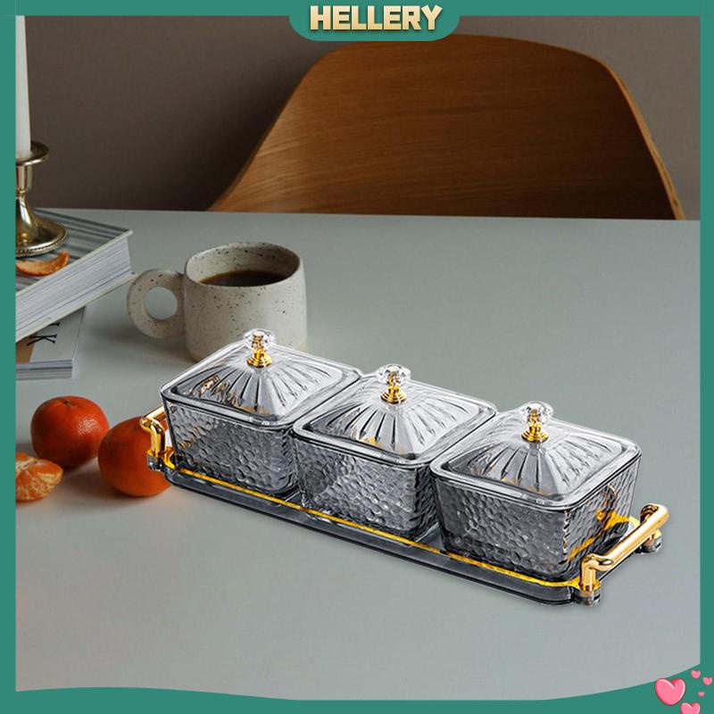 [HelleryVN] Khay Đựng Gia Vị / Thức Ăn Vặt Có Nắp Tháo Rời Được