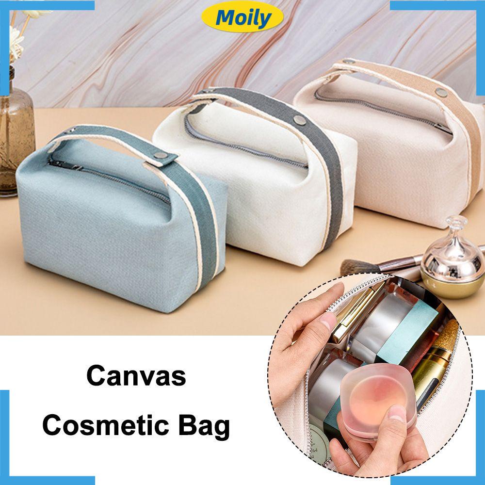 Túi Đựng Mỹ Phẩm Bằng Vải Canvas Cỡ Lớn Đa Năng Tiện Dụng